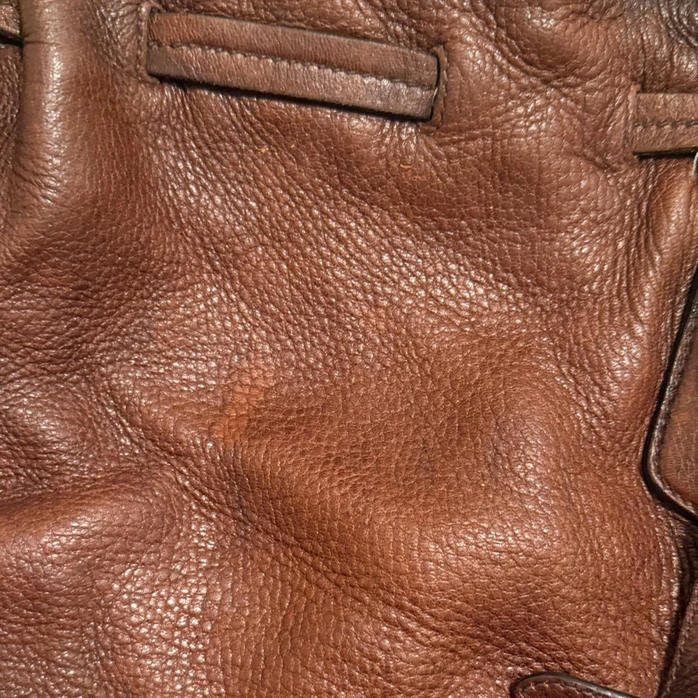 Prada Cervo Brown Pebbled Leather Tote - Picture 13 of 16